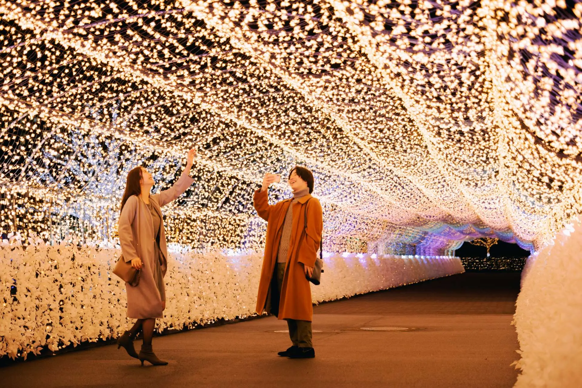 Soirée romantique sous les illuminations